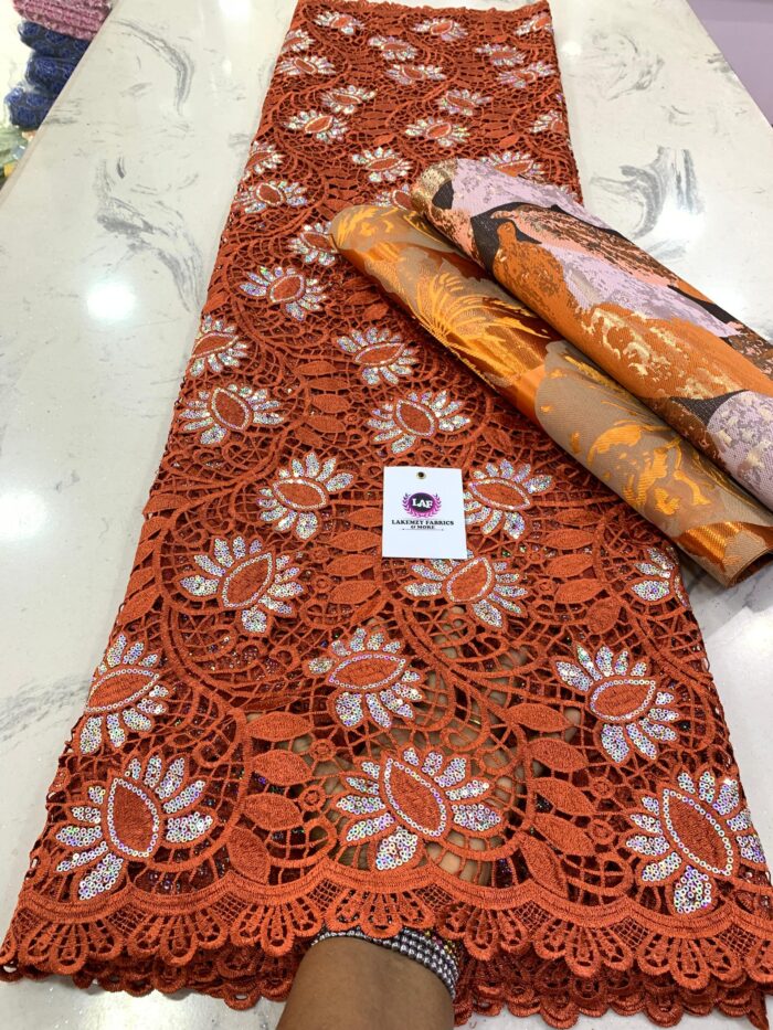 Sequined Guipure fabric - Image 8