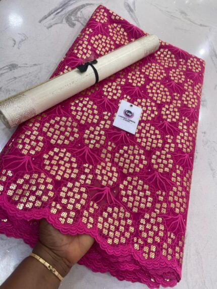 Exclusive sequined netlace